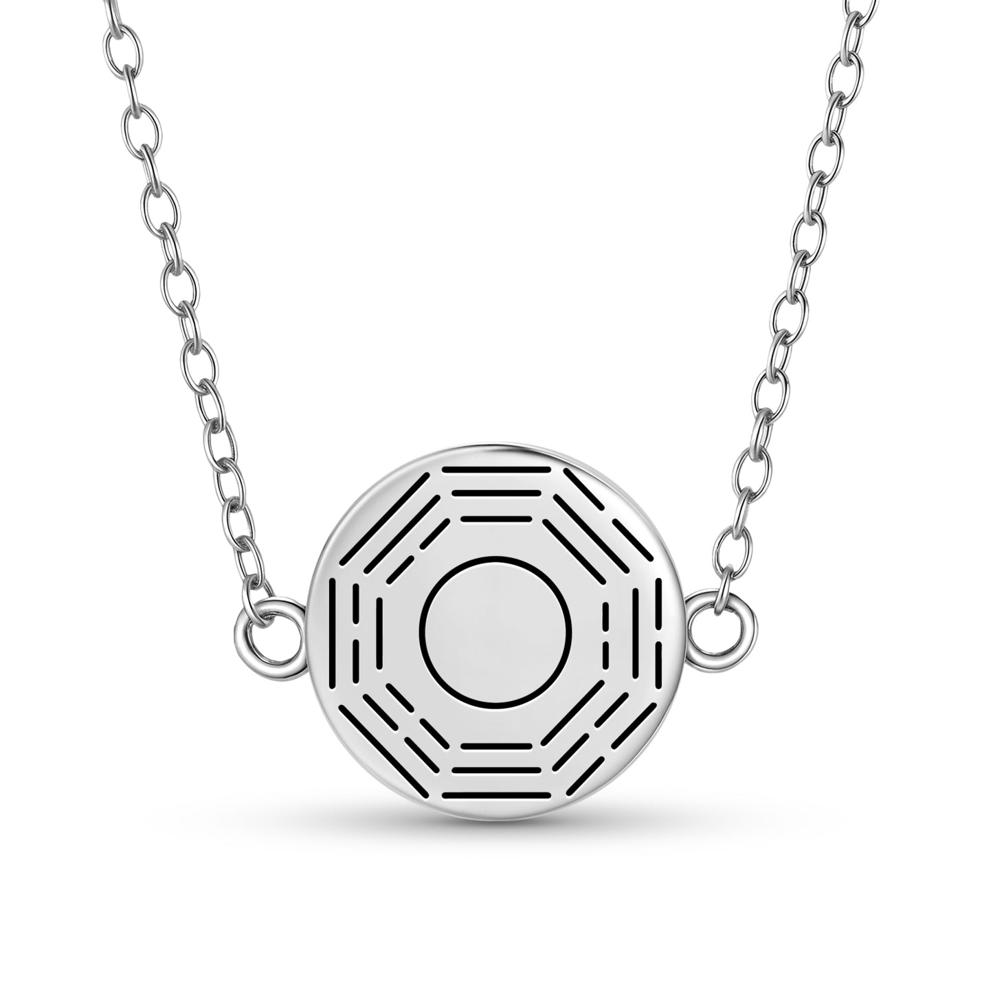 Bagua Mirror Feng shui Symbols Necklace