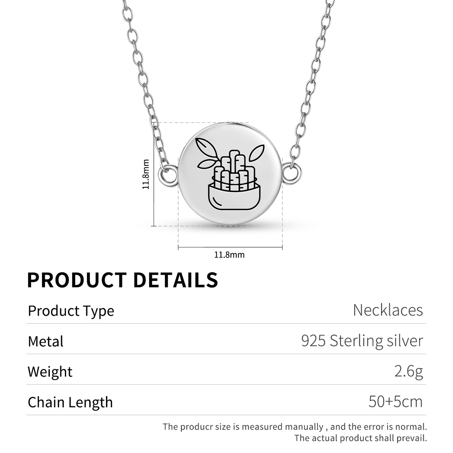 Lucky Bamboo Feng shui Symbols Necklace