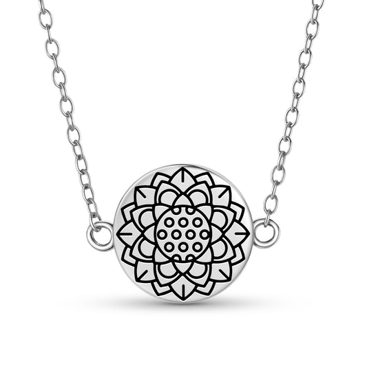 Lotus Flower Feng shui Symbols Necklace