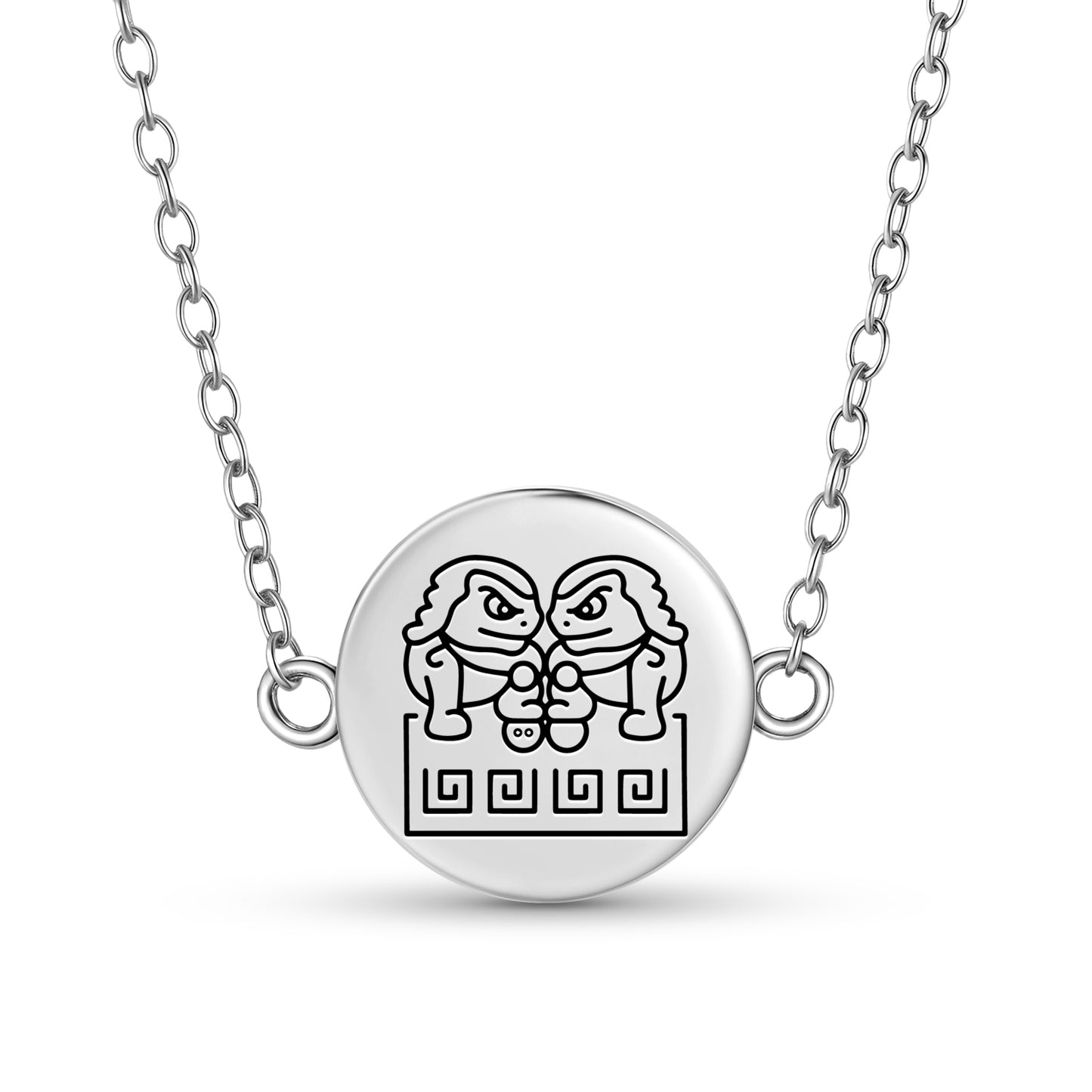 Fu Dogs Feng shui Symbols Necklace