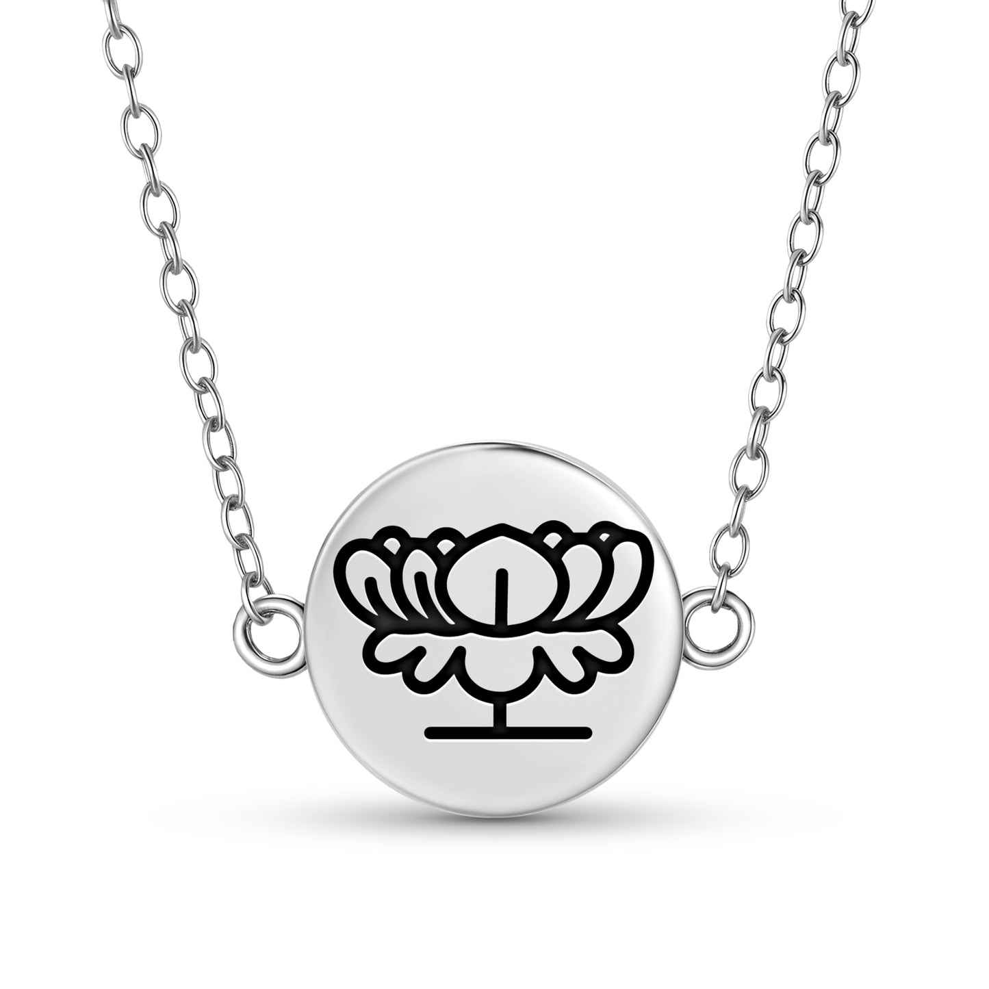 Blue Lotus Jainism Symbols Necklace