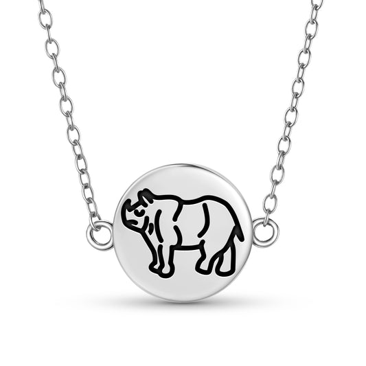 Gainda Rhinoceros Jainism Symbols Necklace
