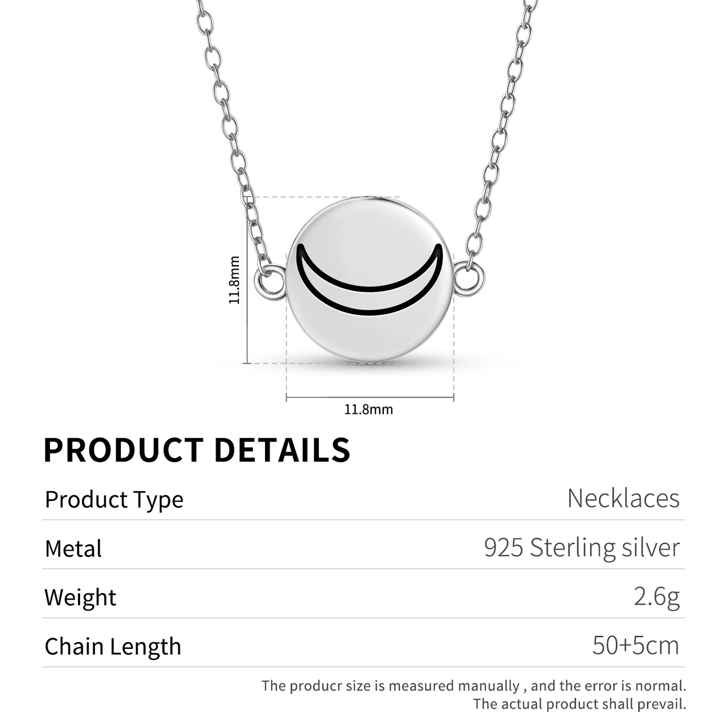 Crescent Moon Jainism Symbols Necklace