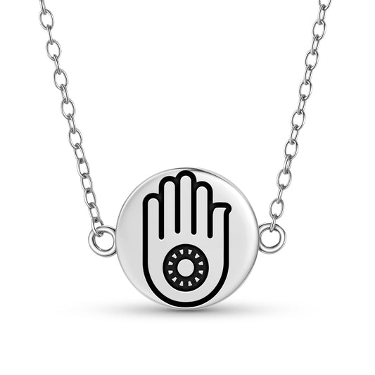 Jain Hand Symbol Jainism Symbols Necklace