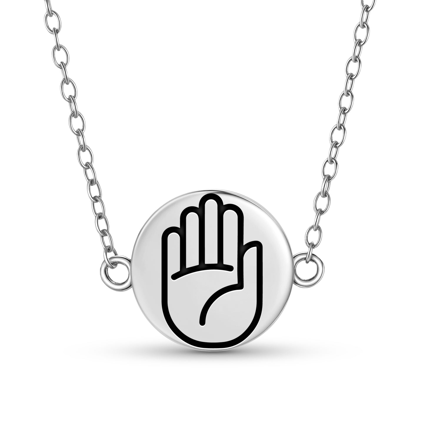 Abhaya mudra Jainism Symbols Necklace