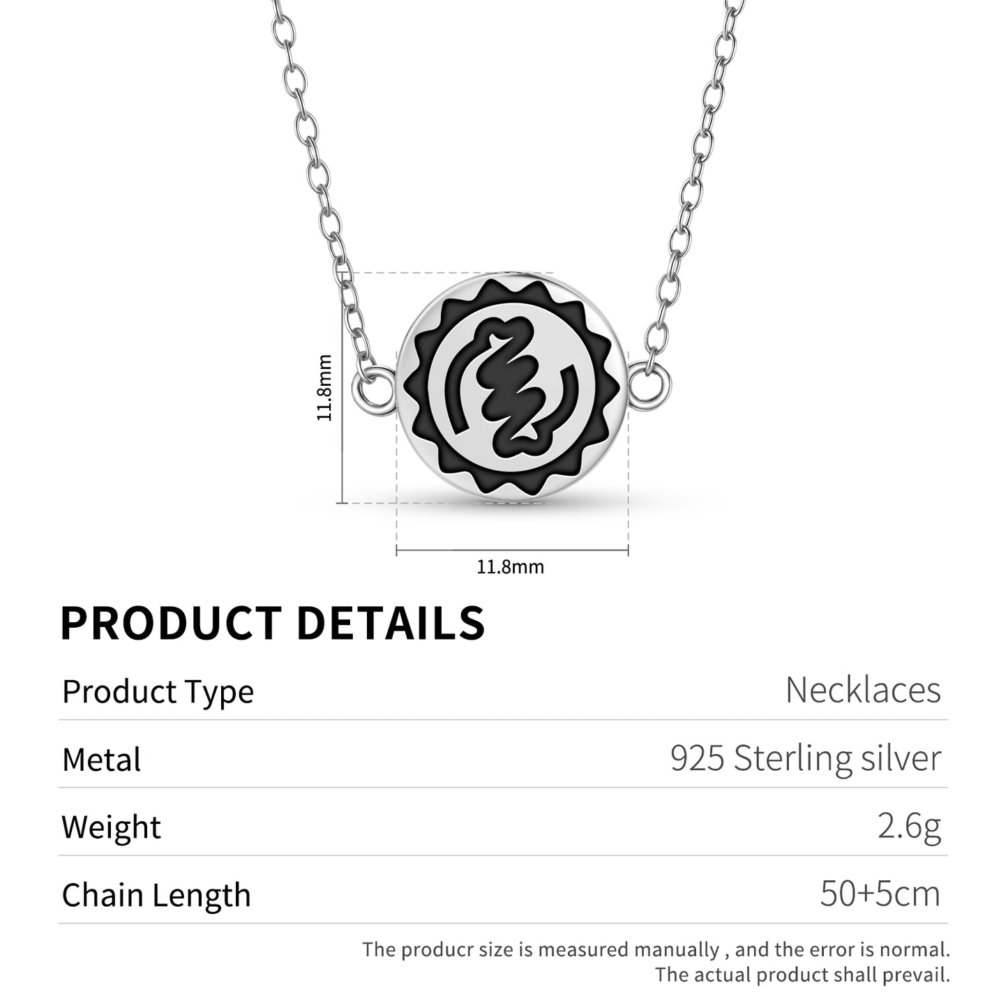 Nyame Ye Ohene Adinkra Symbols Necklace