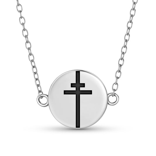 Patriarchal Cross Christianity Symbols Necklace