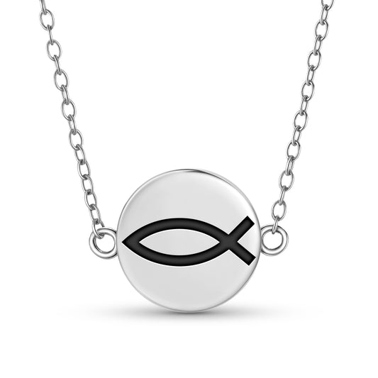 Ichthys Christianity Symbols Necklace