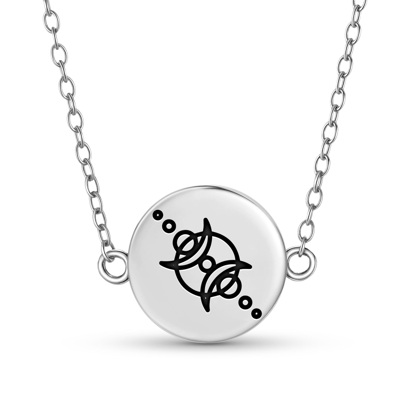 Lunar-solar eclipse Crop Circles Symbols Necklace