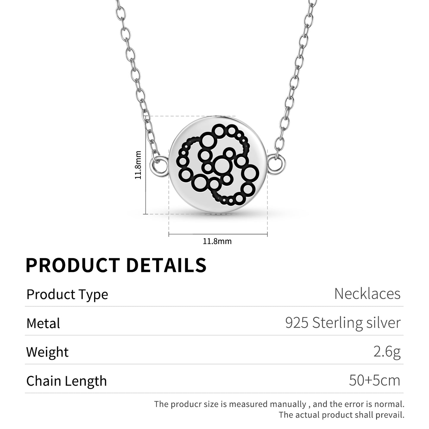 Phase of Moon Crop Circles Symbols Necklace