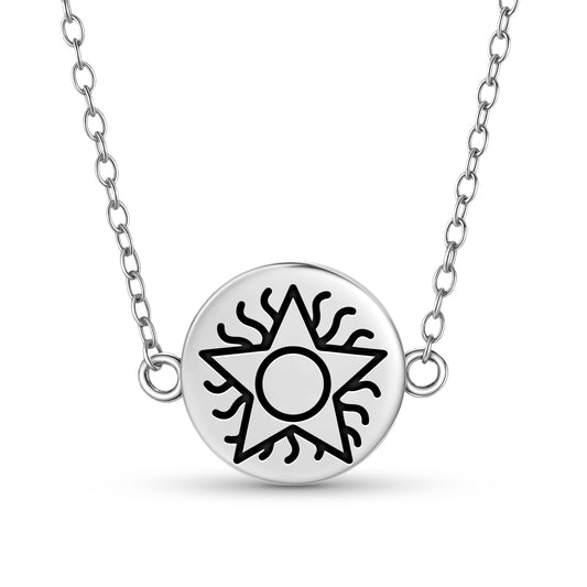 Blazing Star Freemasonry Symbols Necklace