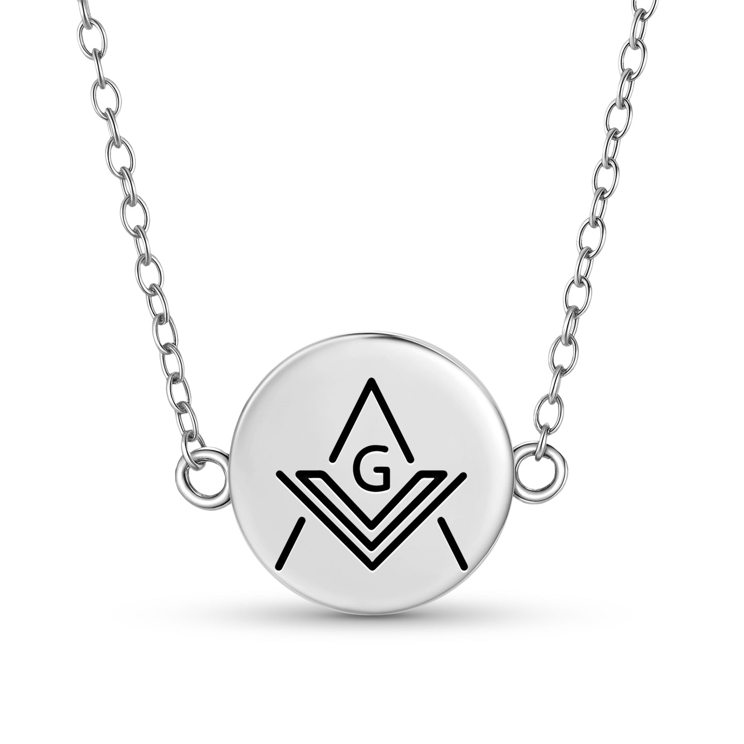 Square and Compass Freemasonry Symbols Necklace