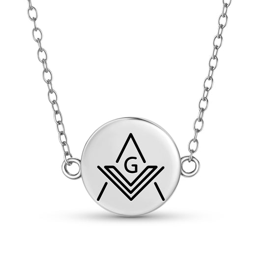 Square and Compass Freemasonry Symbols Necklace