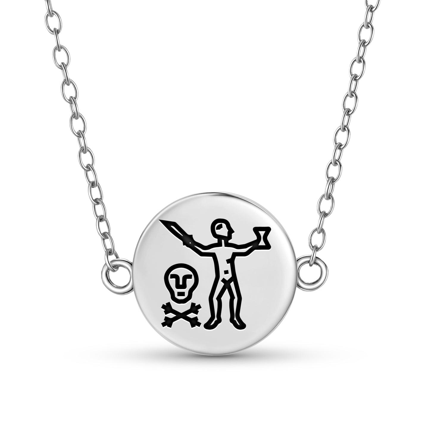 Jean Thomas Dulaien – Captain Jolly Roger Pirate Flags Symbols Necklace