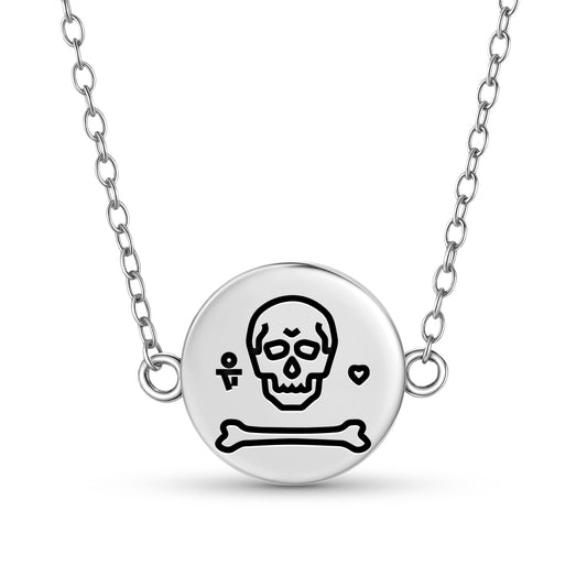 Stede Bonnet Jolly Roger Pirate Flags Symbols Necklace
