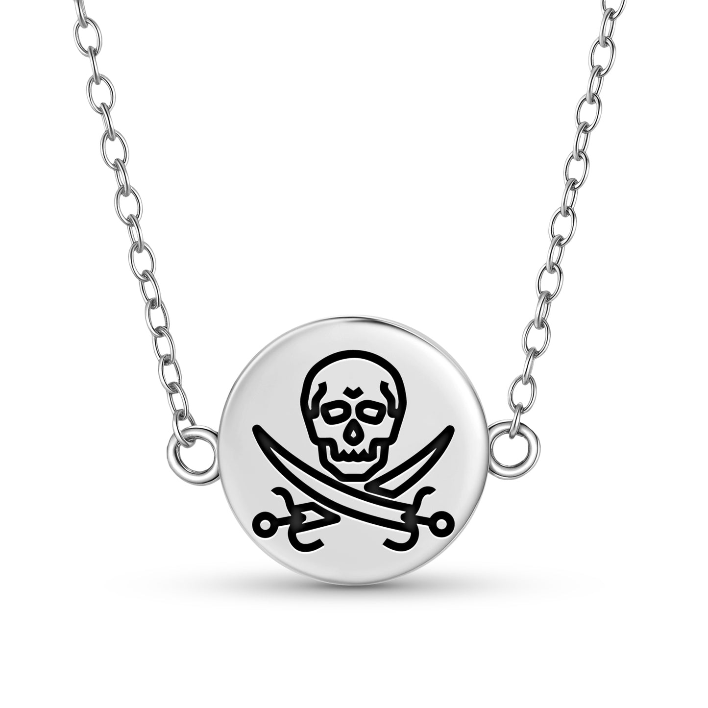 Calico Jack Jolly Roger Pirate Flags Symbols Necklace