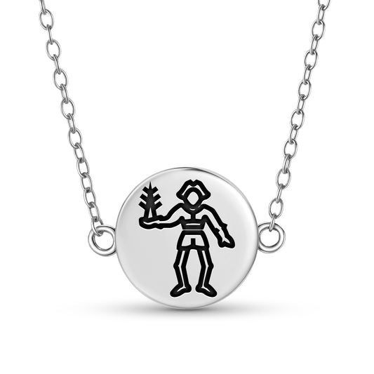 Bartholomew Roberts Jolly Roger Pirate Flags Symbols Necklace