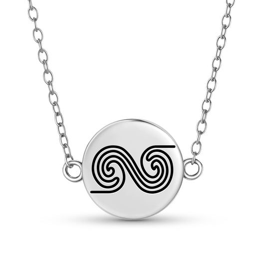 The Labyrinth Nazca lines Symbols Necklace