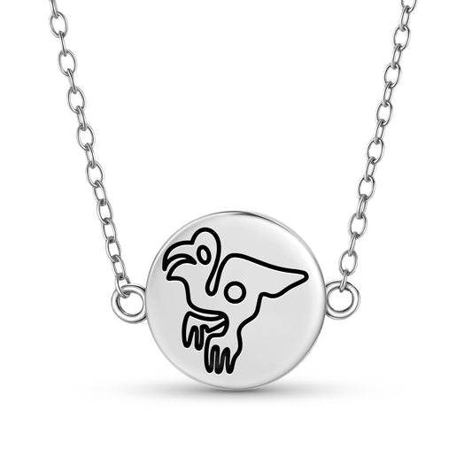 The Macaw Nazca lines Symbols Necklace