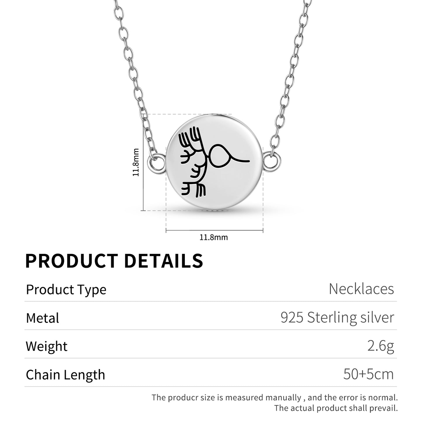 Seaweed Nazca lines Symbols Necklace
