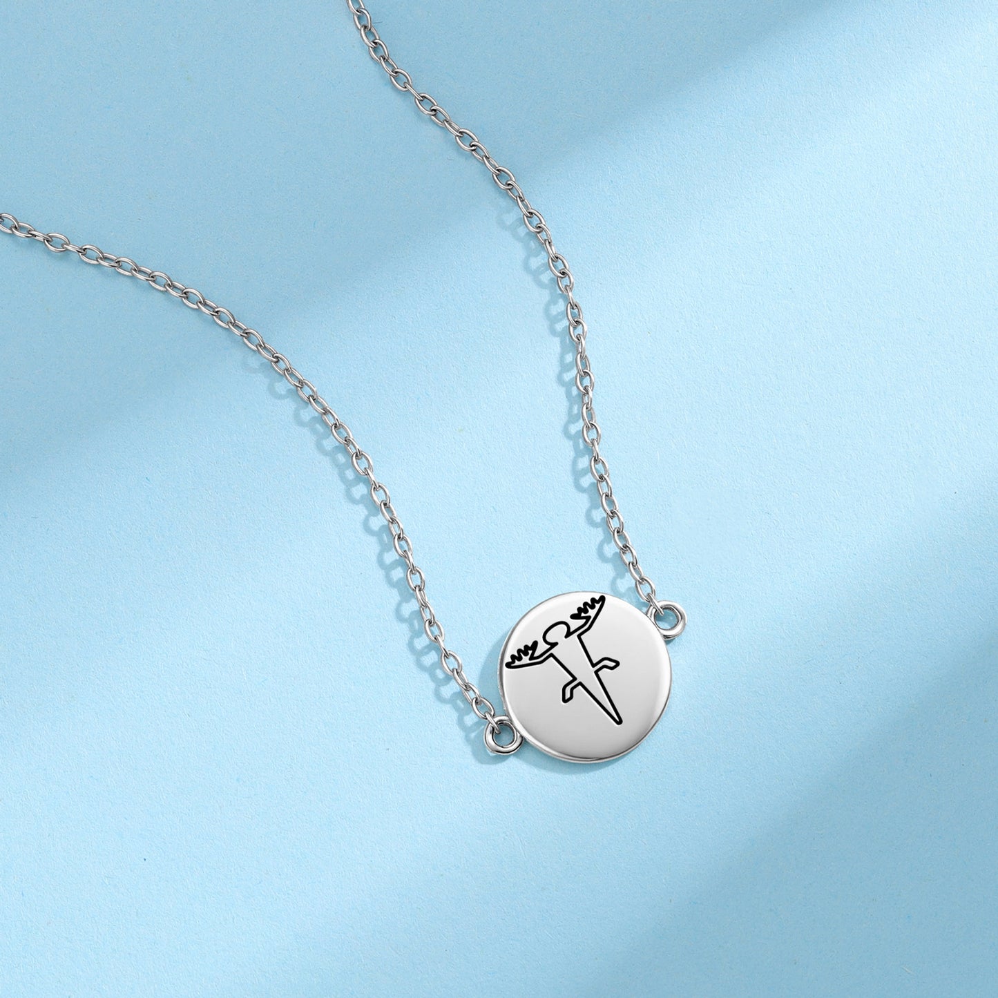 The Lizard Nazca lines Symbols Necklace