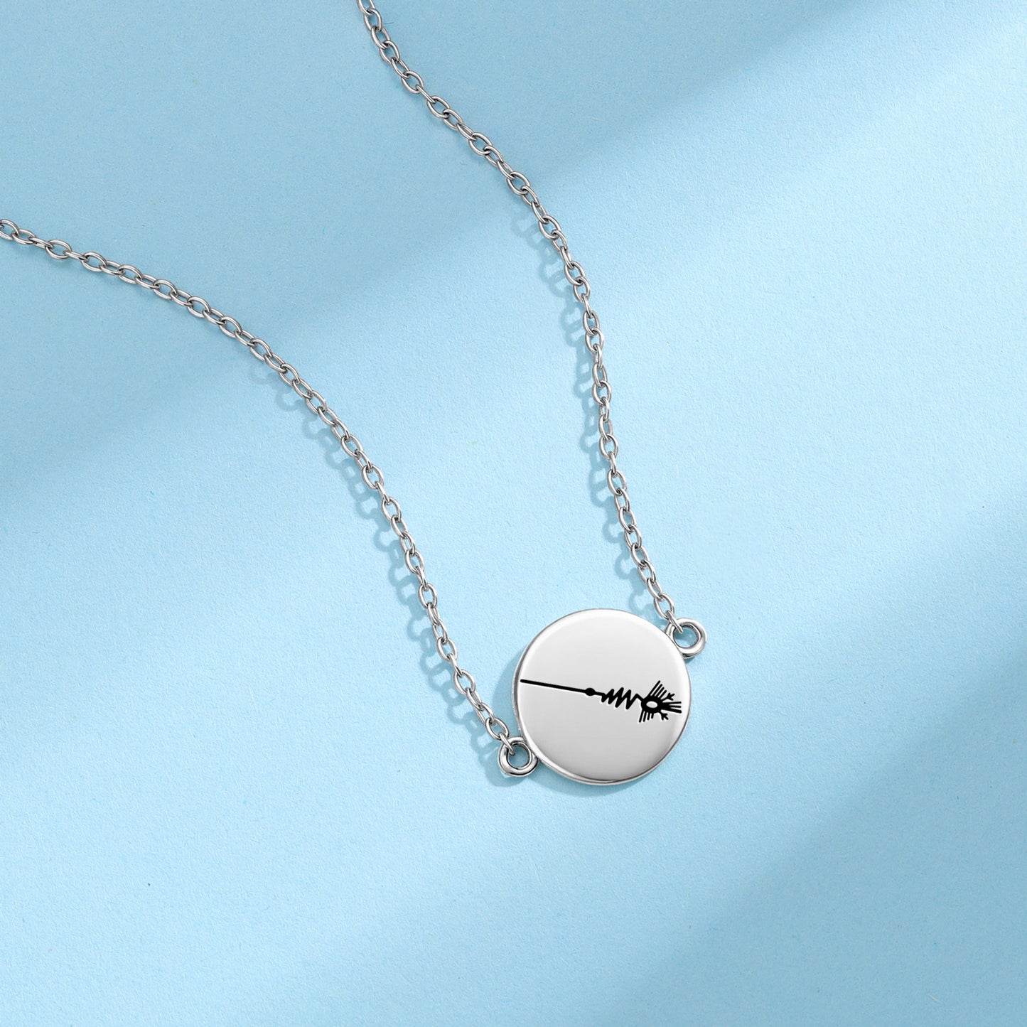 The Heron Nazca lines Symbols Necklace