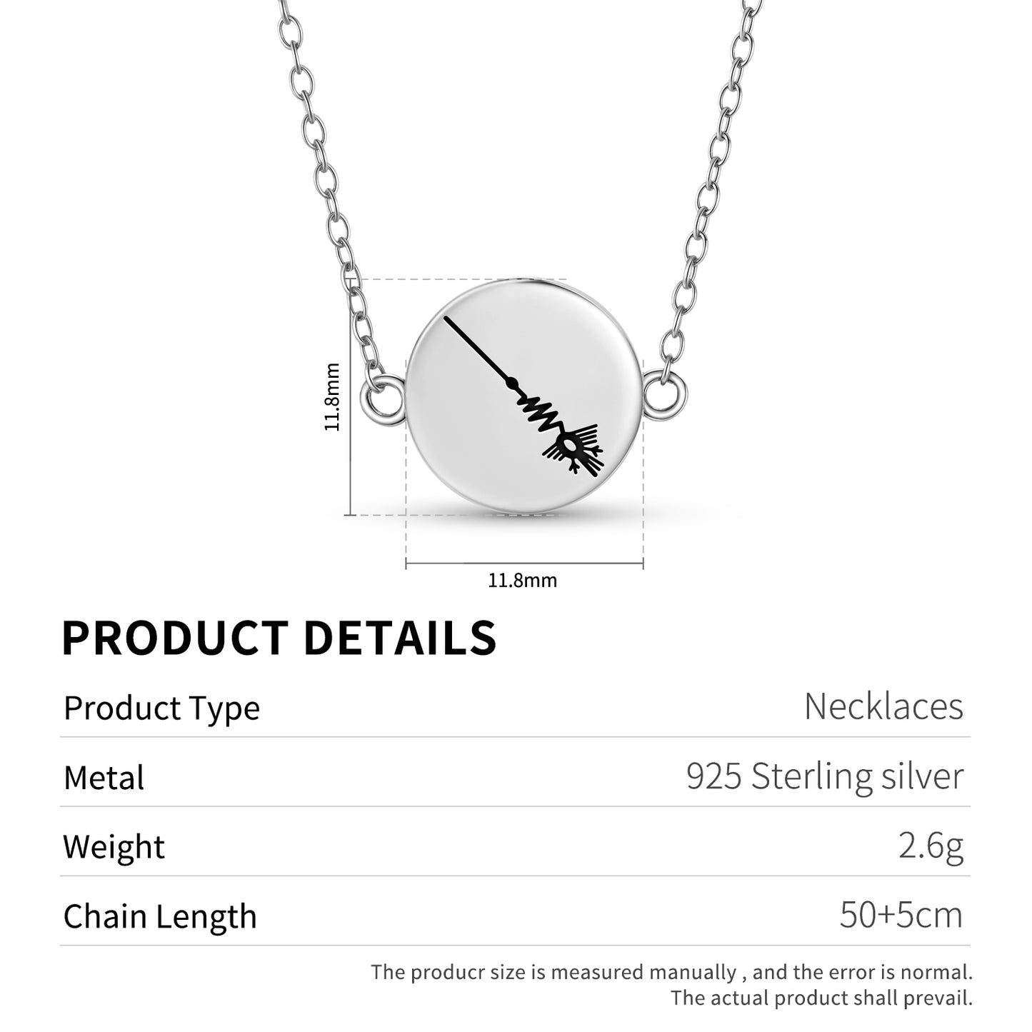 The Heron Nazca lines Symbols Necklace