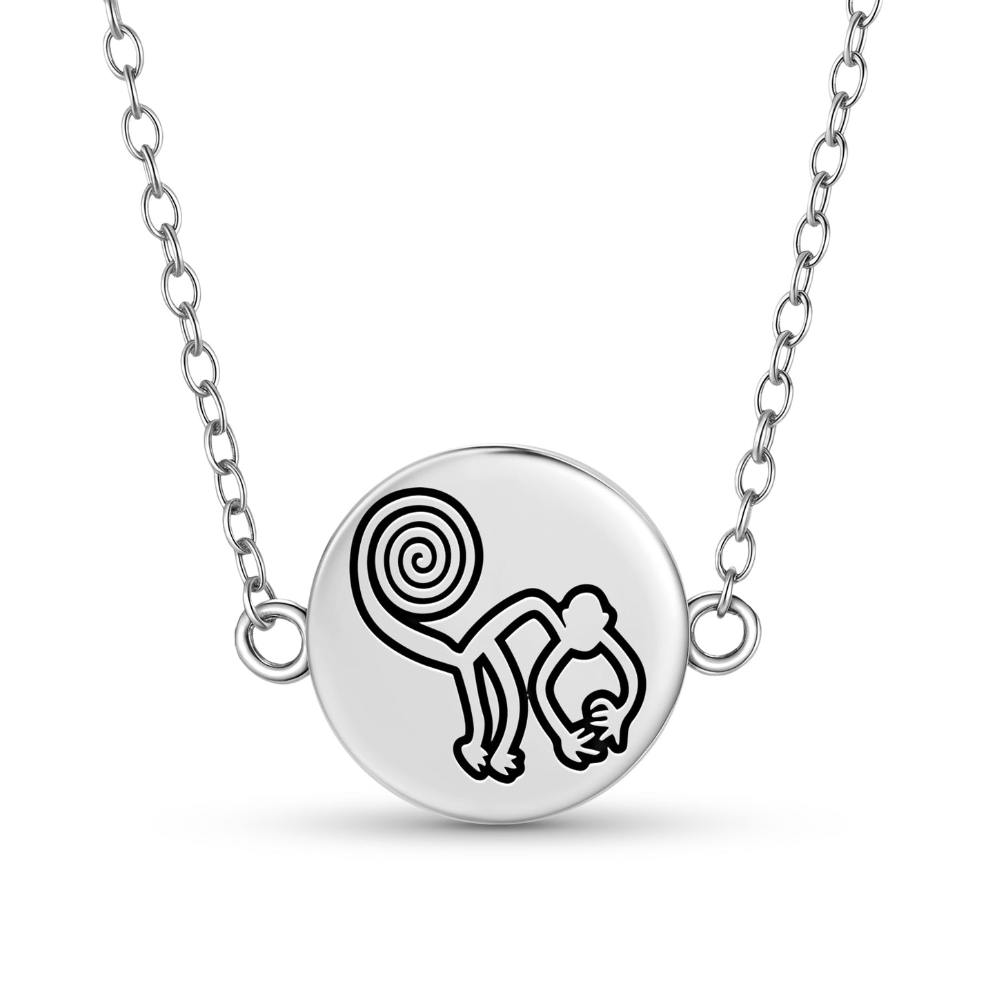 The Monkey Nazca lines Symbols Necklace
