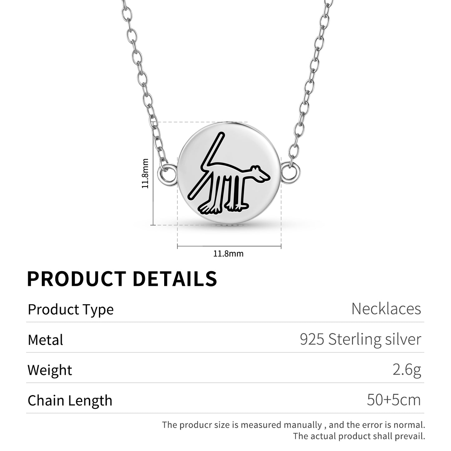 The Dog Nazca lines Symbols Necklace