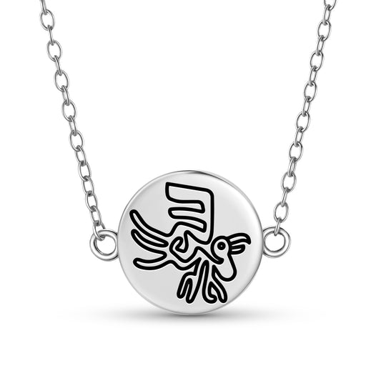 The Pelican Nazca lines Symbols Necklace