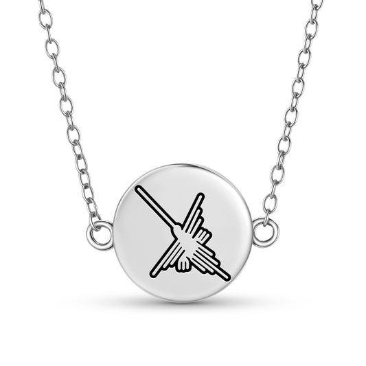 The Hummingbird Nazca lines Symbols Necklace