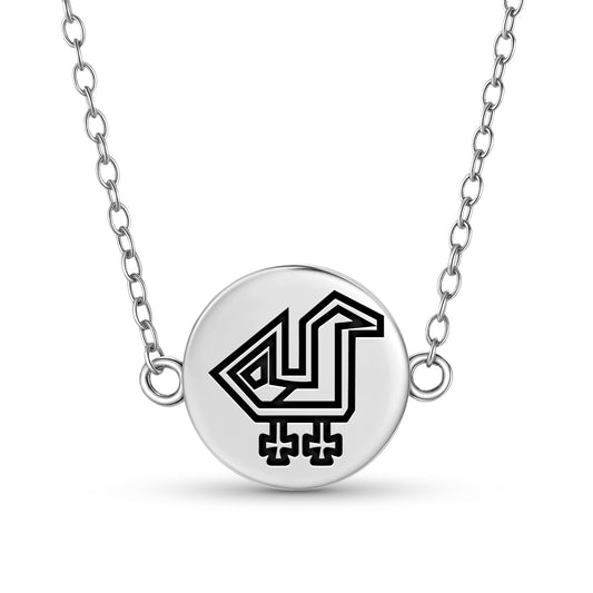 Chicken and Rooster Persian Symbols Necklace