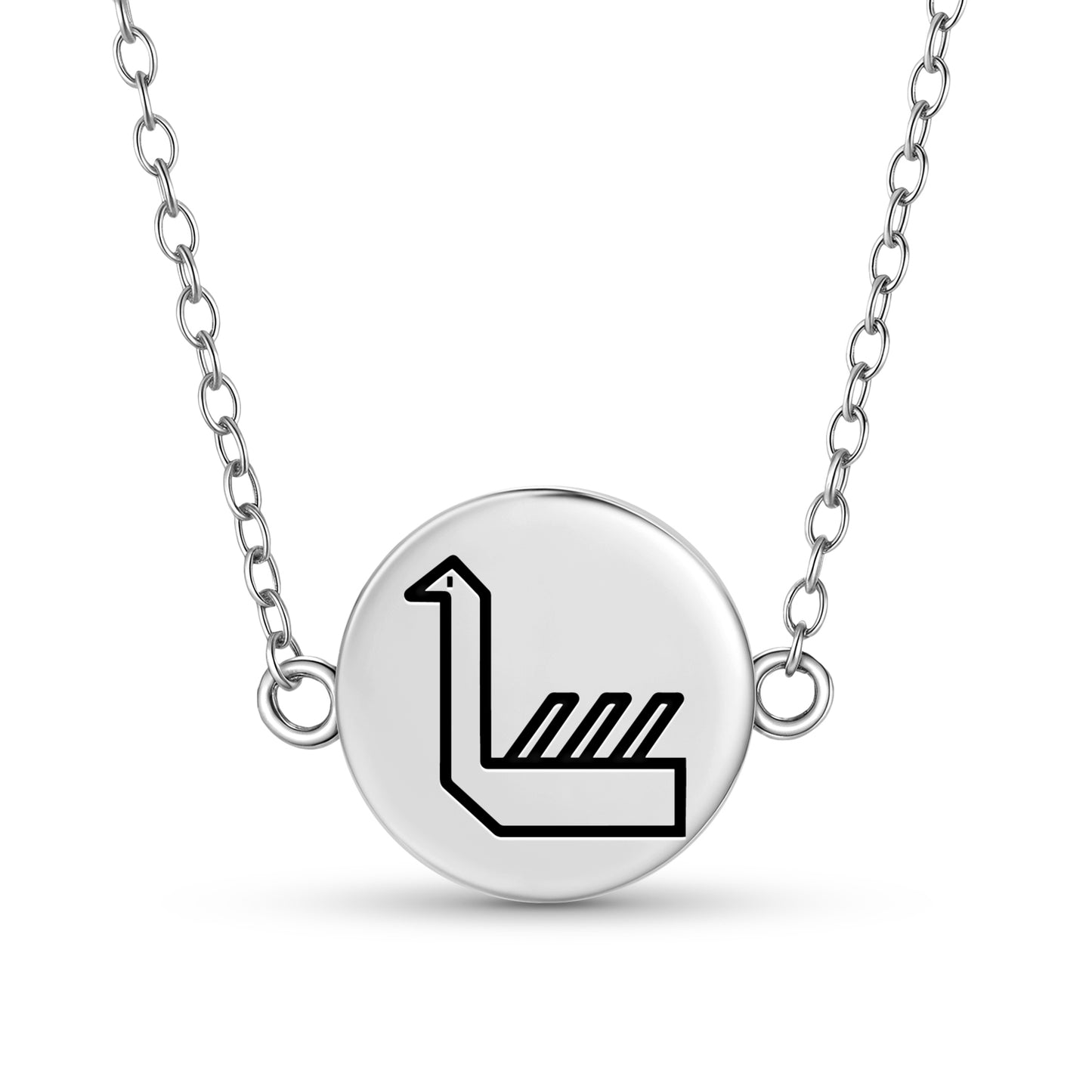 Swan Duck Persian Symbols Necklace
