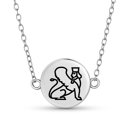 Winged Sphinx Persian Symbols Necklace