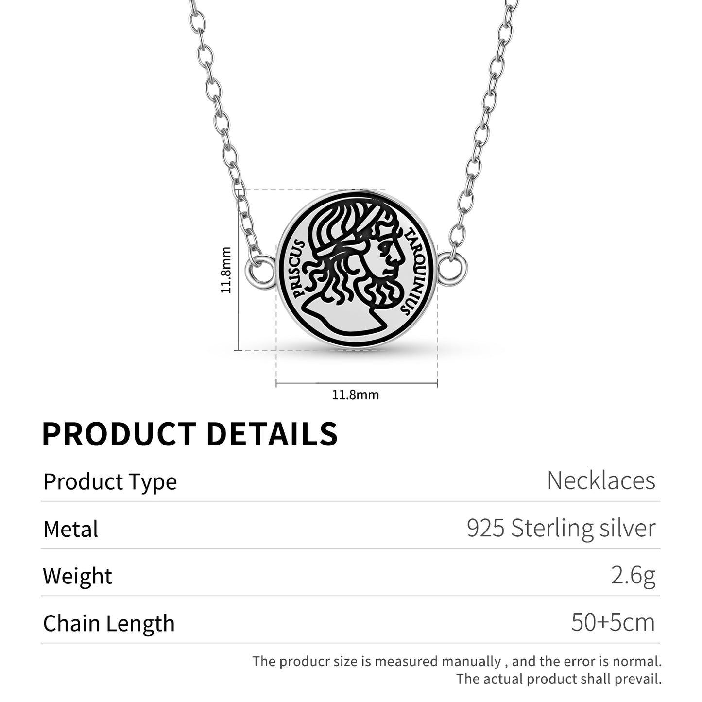 Tarquinius Priscus Roman Empire Symbols Necklace