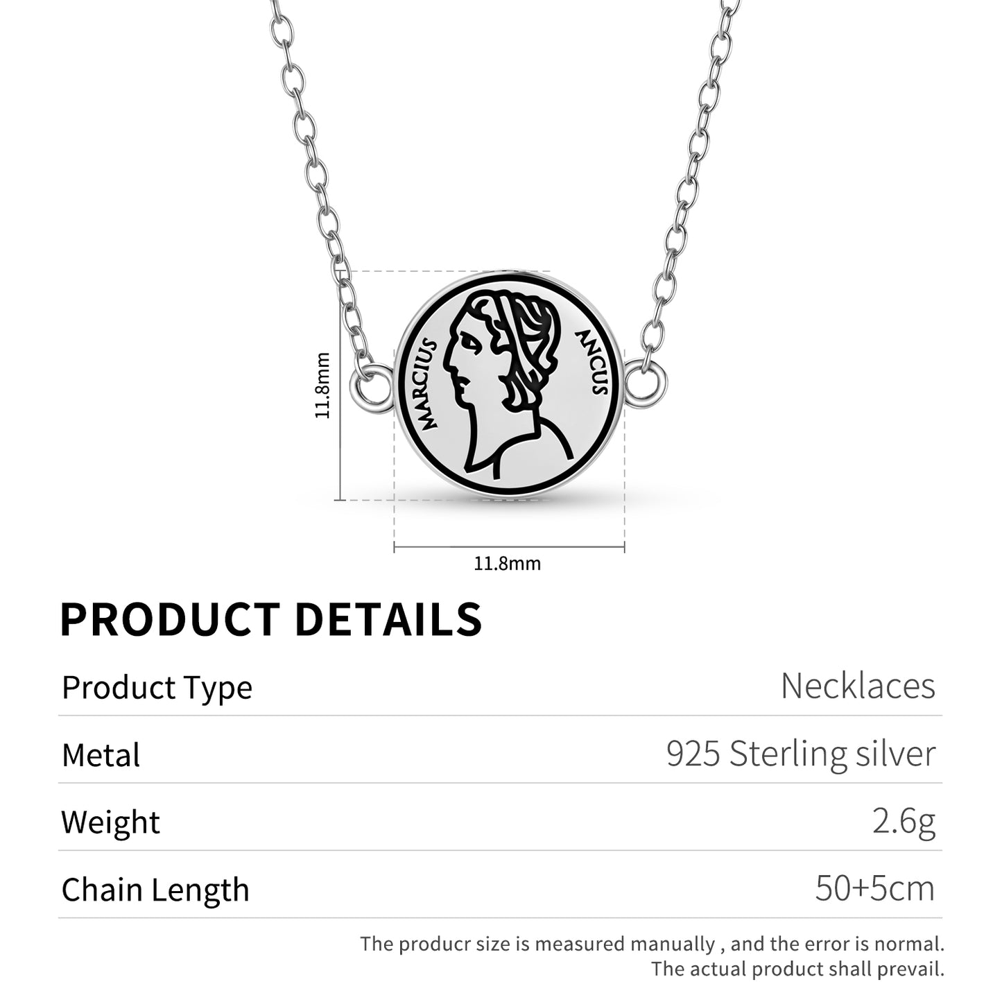 Ancus Marzio Roman Empire Symbols Necklace