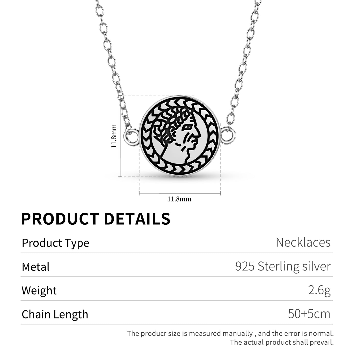 Julius Caesar Roman Empire Symbols Necklace
