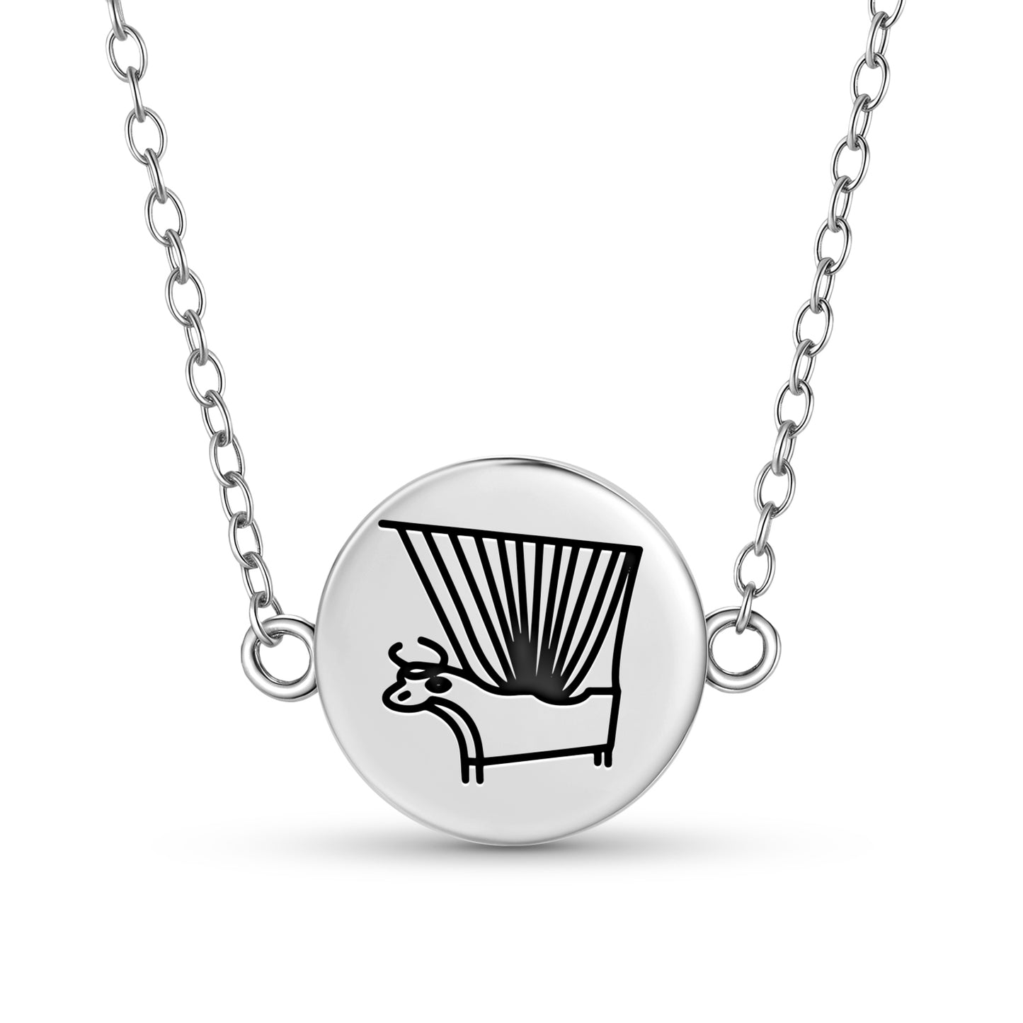 Bull Headed Lyre of Ur Sumerian Symbols Necklace