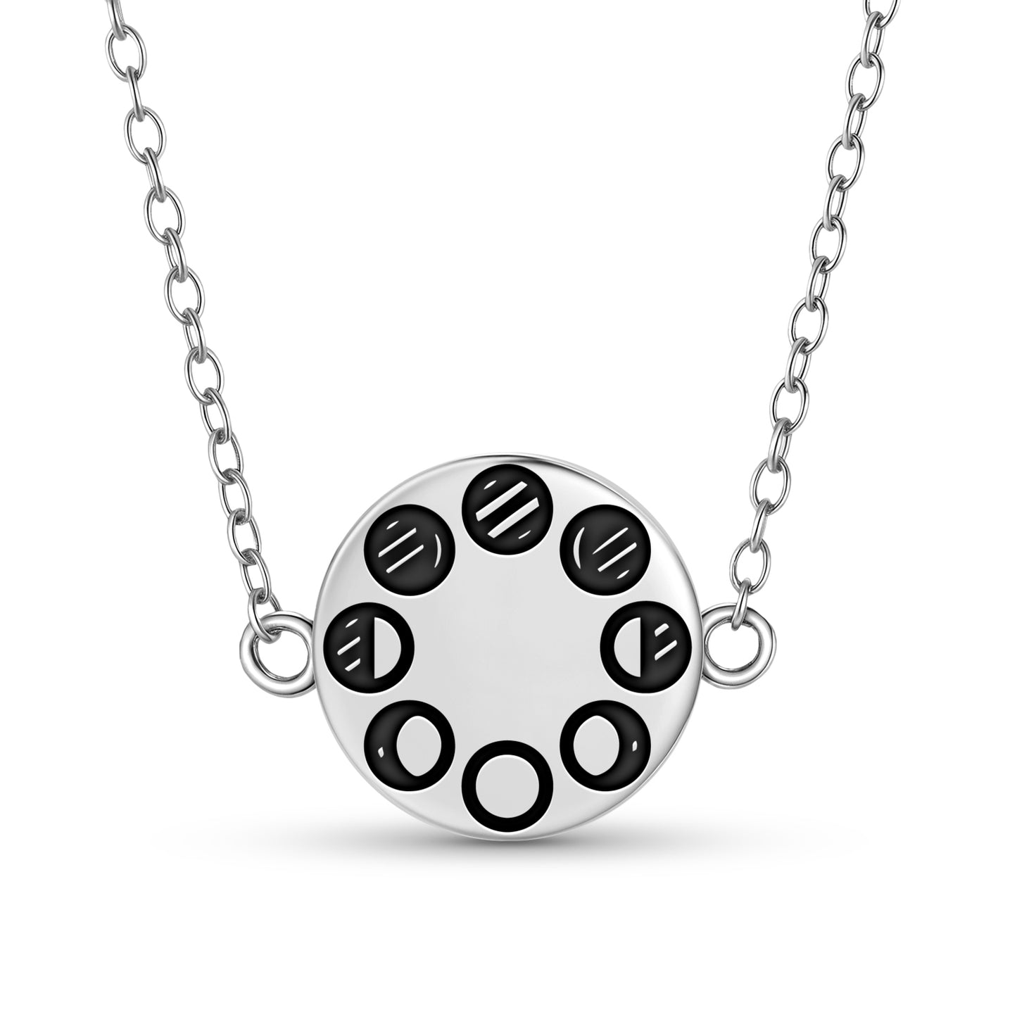 Moon Phases Wicca Symbols Necklace