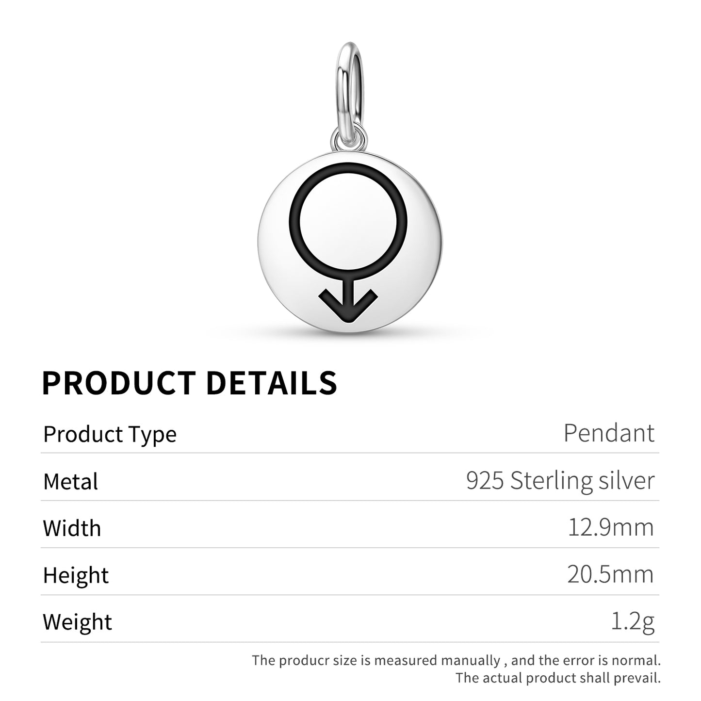 Eris Astrology Symbols Pendant Dangle Charm