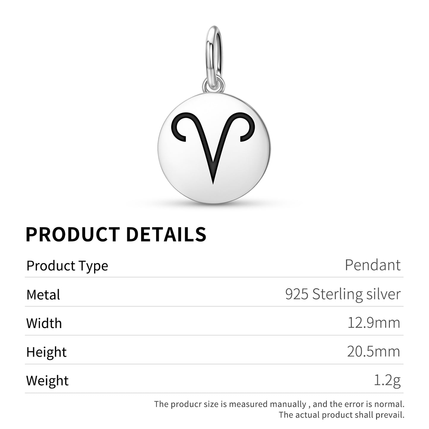 Aries Astrology Symbols Pendant Dangle Charm