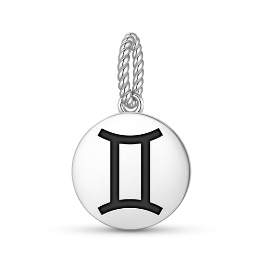 Gemini Astrology Symbols Pendant Dangle Charm