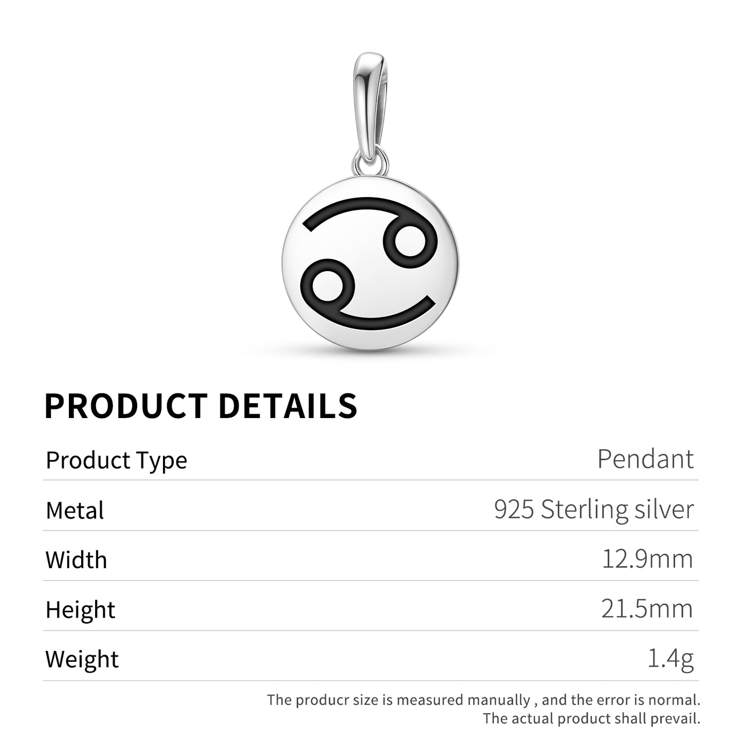 Cancer Astrology Symbols Pendant Dangle Charm