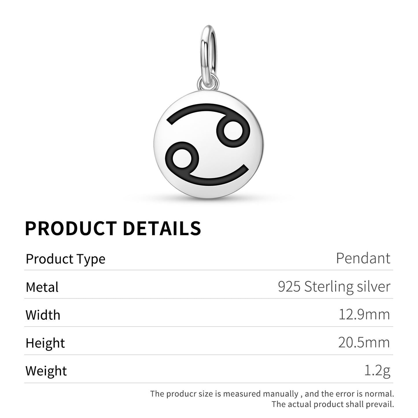 Cancer Astrology Symbols Pendant Dangle Charm