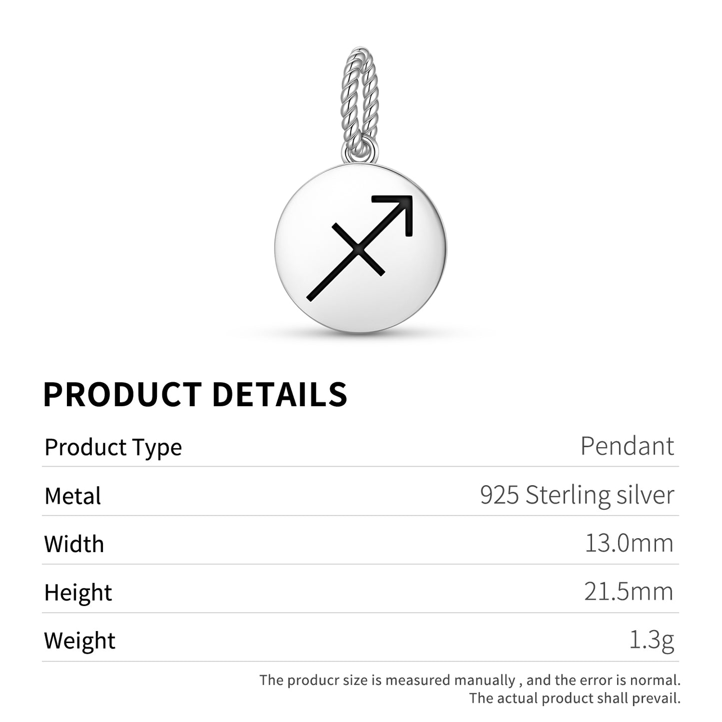 Sagittarius Astrology Symbols Pendant Dangle Charm