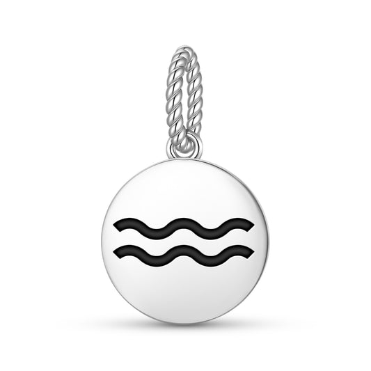 Aquarius Astrology Symbols Pendant Dangle Charm