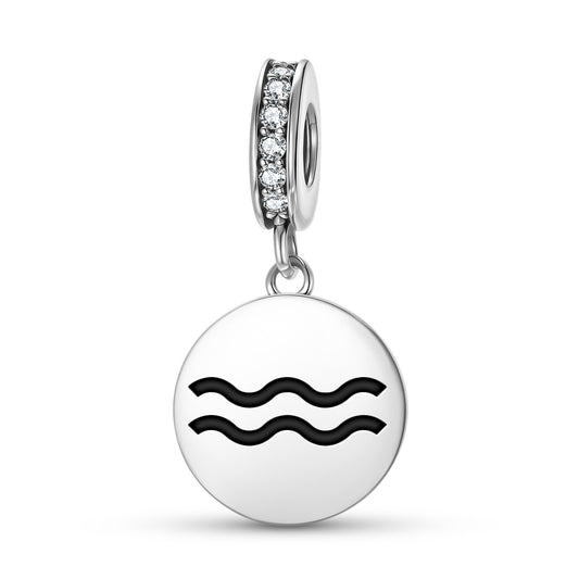 Aquarius Astrology Symbols Pendant Dangle Charm