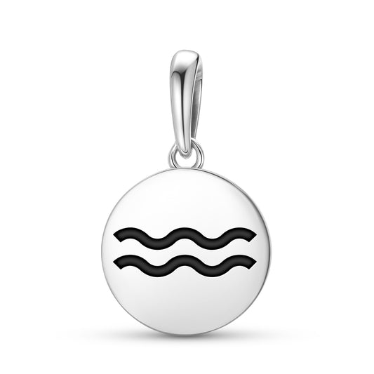 Aquarius Astrology Symbols Pendant Dangle Charm