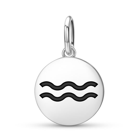 Aquarius Astrology Symbols Pendant Dangle Charm