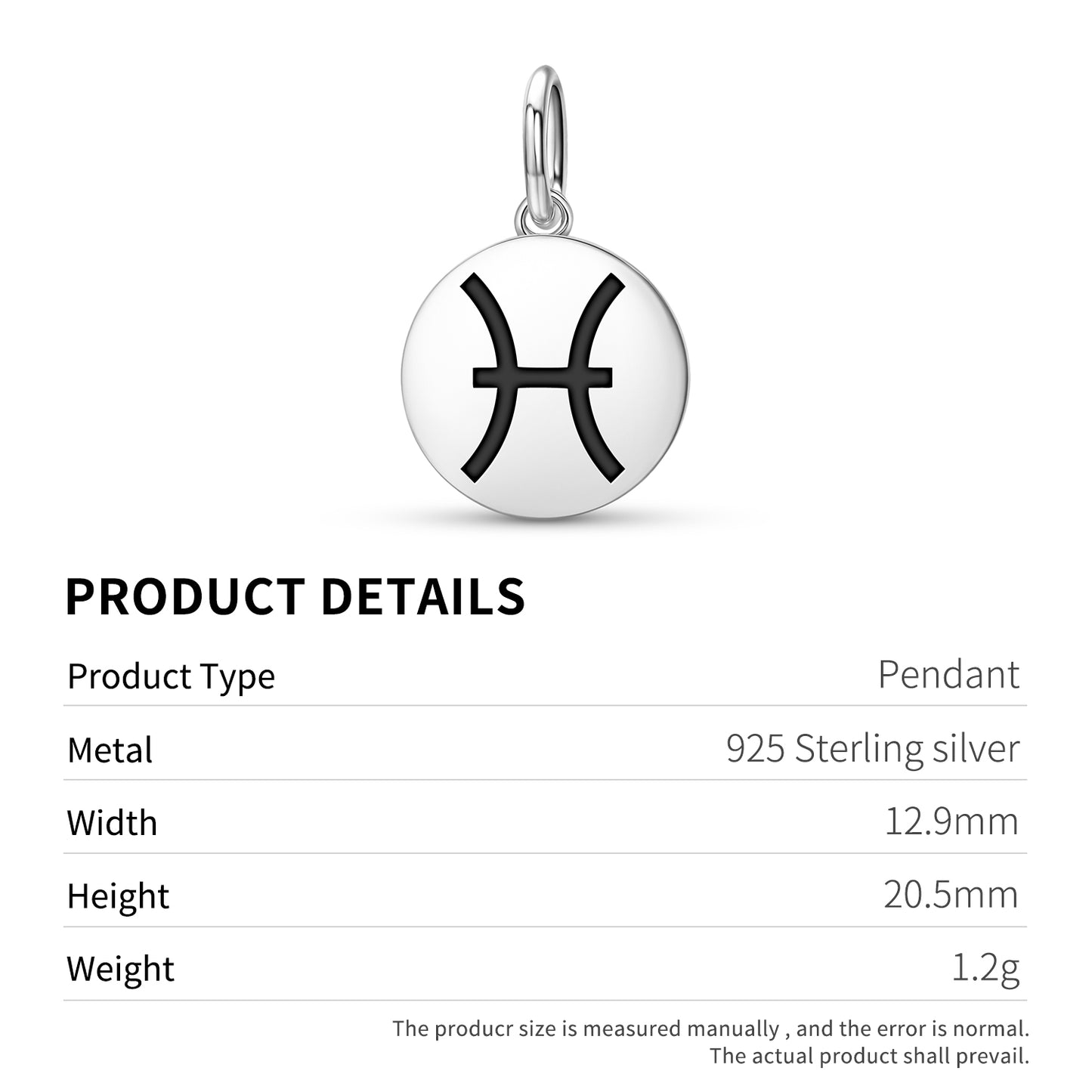 Pisces Astrology Symbols Pendant Dangle Charm